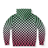 Abrosexual Pride Black Checkered Pullover Hoodie Fashion Hoodie - AOP PRIDE MODE